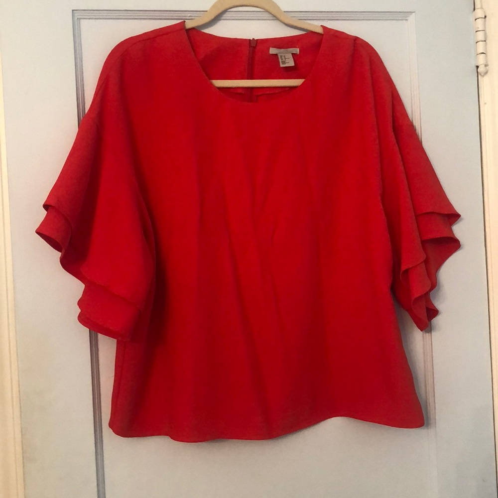 Bright orange H&M size 12 blouse
